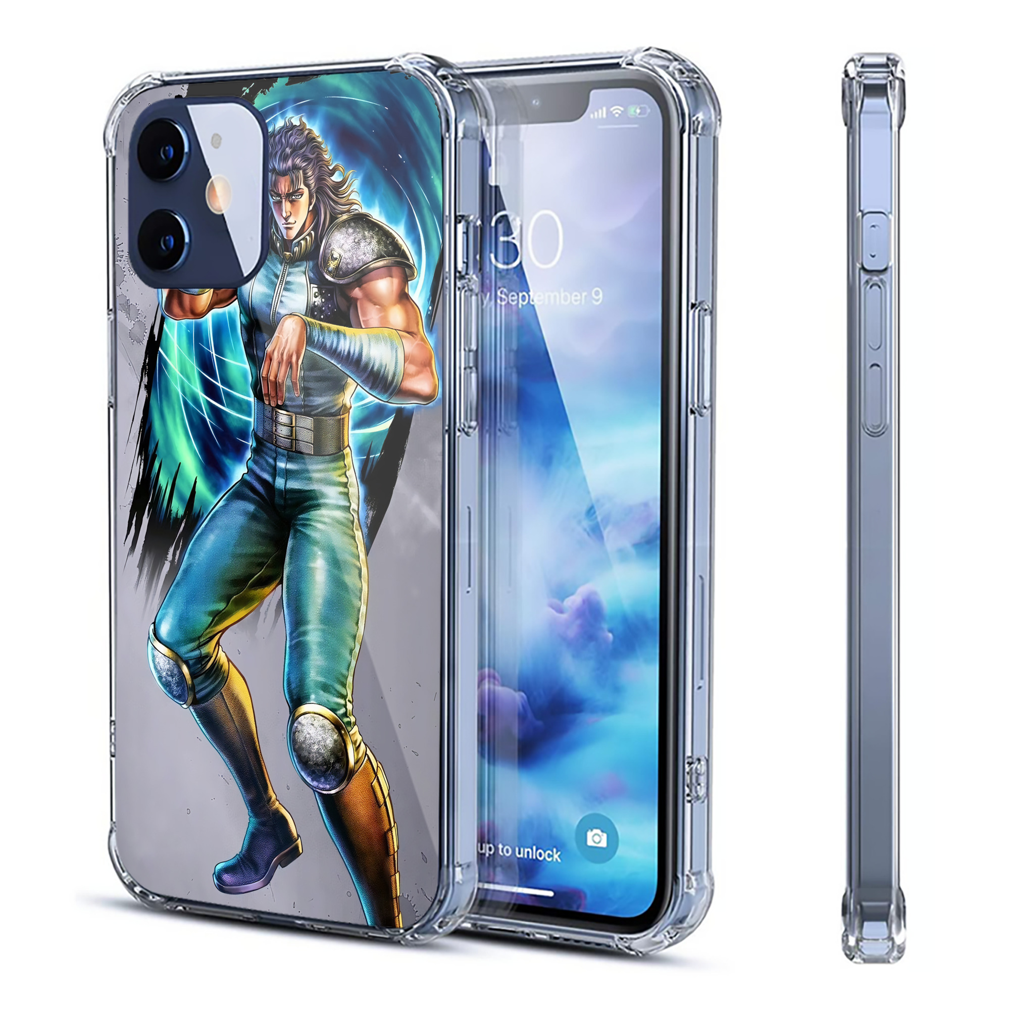 （画像用） 北斗の拳 Fist of the North Star 【iPhone 12シリーズ対応】透明スマホケース（クリアソフトケース）